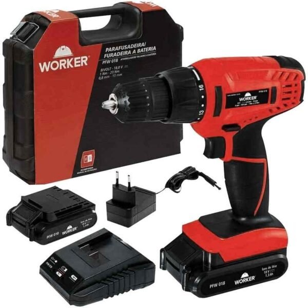 PARAF DE IMPACTO 18V BAT 17PÇS WORKER - Imagem 4
