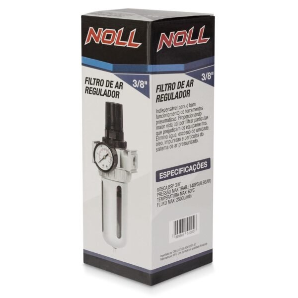 FILTRO DE AR REGULADOR 3/8 BSP NOLL - Imagem 2