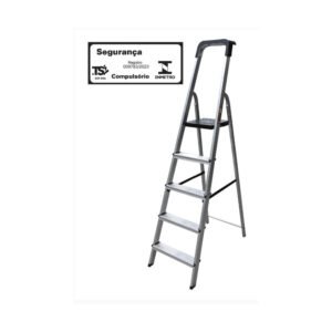 ESCADA ALUMINIO DOMESTICA BOTAFOGO PRO 5 DEG 150KG BTF ESC0025