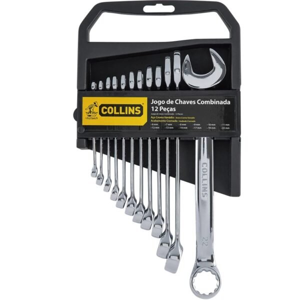 JOGO CHAVE COMBINADA 6 A 22MM 12 PCS COLLINS