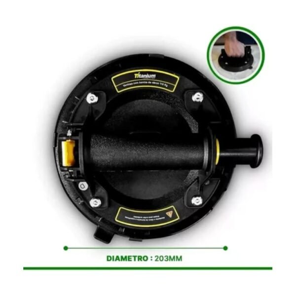VENTOSA C/ BOMBA A VACUO CAPACIDADE 110KG TITANIUM - Imagem 3