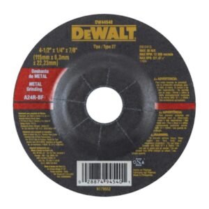 DISCO ABRAS. DESBASTE METAL  4.1/2 X 1/4 X 7/8 DEWALT