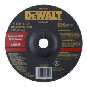 DISCO ABRAS.DESBASTE METAL 07 X 1/4 X 7/8 DEWALT