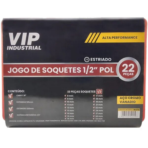 JG SOQ EST 1/2" 22PÇS VIP 904793 - Imagem 3