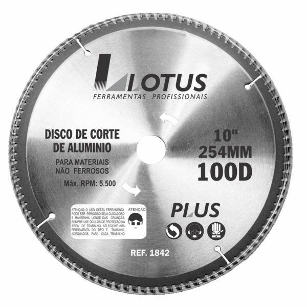DISCO CORTE DE ALUMINIO 254MMX100D PLUS LOTUS 5001842