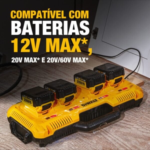 MULTICARREGADOR RAP.12V- 20V MAX 4ENT220V