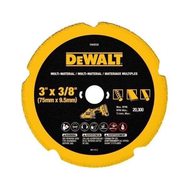 DISCO CORTE DIAMANT 3 X 3/8 MULTIMATERIAL DEWALT - Imagem 2