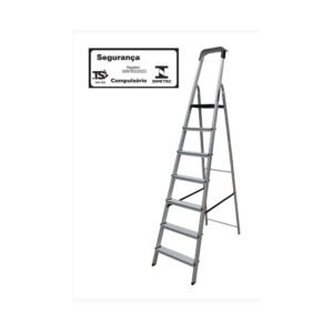 ESCADA ALUMINIO DOMESTICA BOTAFOGO PRO 7 DEG 150KG BTF ESC0027