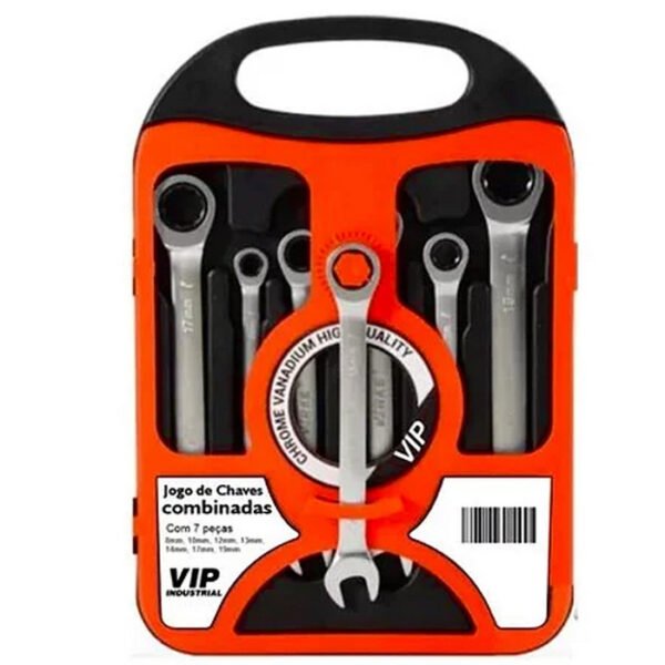 JG CHAVE COMBINADA C/ CATRACA 7PCS 8-19 VIP