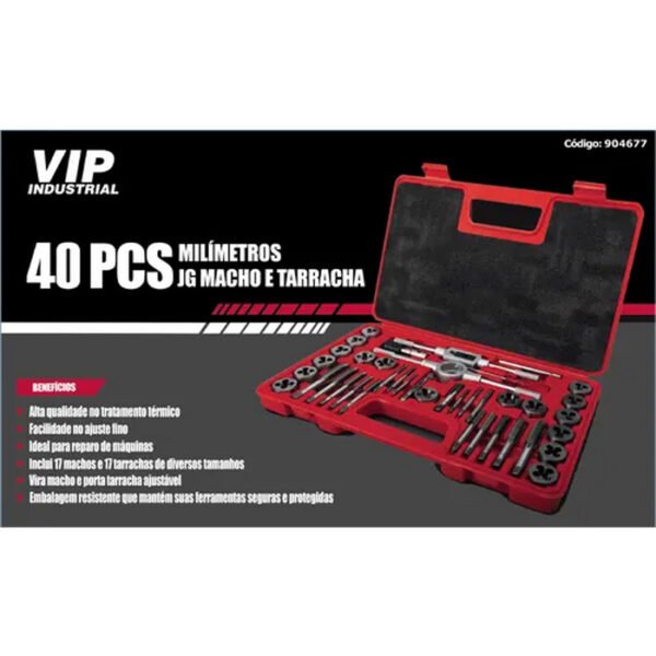 JOGO DE MACHOS E TARRAXAS 40PÇS VIP