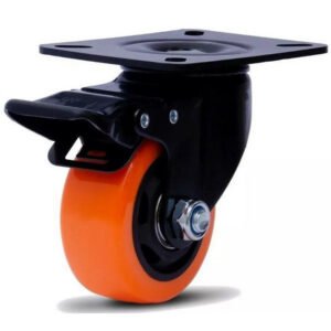 ROD.GIR.210 PRETO PL 72X52 FREIO R. BP ROL.ESF.LARANJA COLSON